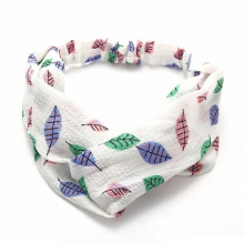 version small fresh headband Ladys sports makeup face wash chiffon tie headband cross-knotted wide side headband