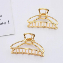 5 PCS 80x45mm KC Plated Hollow Out Hairpin Fashionable Female Hairpin At The Back Of The Head Clip Hairwear Ponytail Clip