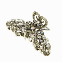 Rhinestone Crystal Flower Hair Claws Clips Clamps Hair Accessories Hollow Retro Women Clamp Barrette for bride