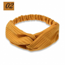 Vintage Cross Solid Hair Bands Print Turban Headbands Accessories for Women