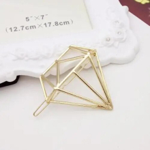 Hollow Triangle Hairpins for Women Geometric Hair Pin Metal Hair Clips Barrettes Hair Accessories bijoux