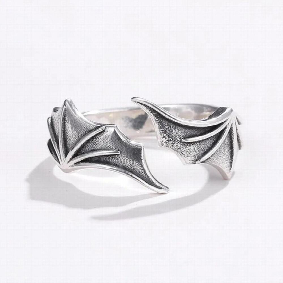 925 Sterling Silver Geometric Irregular Angle Wing Rings for Women Bohemian Retro Adjustable Antique Personality Ring-image-OPC-PCWP7JY-NEW