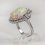 Silver Romantic CZ Big Fire Opal Rings for Women Bands Ring 5