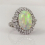 Silver Romantic CZ Big Fire Opal Rings for Women Bands Ring 3