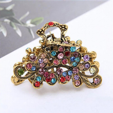 Vintage Crystal Hair Accessories Crab Metal Jaw Hair Clips Hair Claw Clip Women Small Hairpins Clamps Hairpin