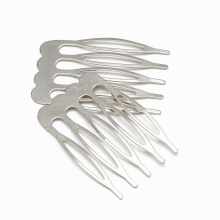 10pcs/lot 5/10 Hair Ornaments Tooth Metal Comb Rhodium Base Material DIY Jewelry Hair Accessories UF7494