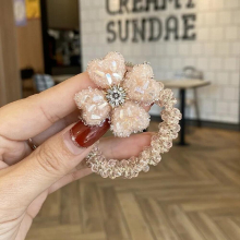 Crystal Hair Rope For Women Rhinestone Elastic Hair Bands Temperament Girls Daily Wear Hair Accessories