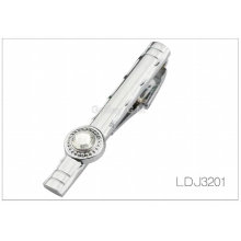 Silvery Tie Clip For Men Classic Meter Tie Clips Alloy Tie Bar Enamel Tie Collar Pin Crystal Business Corbata