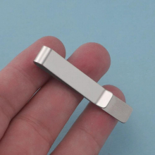 Mirror stainless steel European and American suit tie clip jewelry glossy laser wallet clip