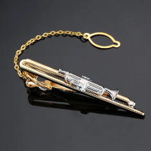 DY Hot men business suit tie clip Joker golden airplane laser grid Necktie Tie Clip
