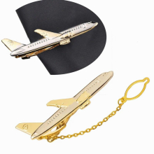 Airplane Shape Tie Clip Pilot Business Men Necktie Clip High Cufflinks Tie Clasp Men Suits Wedding Gift