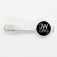 Steampunk Jehovahs Witnesses Tie Clip JW.ORG High Clip Round Hand Craft Jewelry Glass Gem Clips