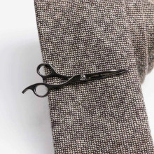 Copper Stainless Clips Feather Beard Metal Clamp Necktie Clasp Tie Bar Holder Clasp Gift For Men Accessory