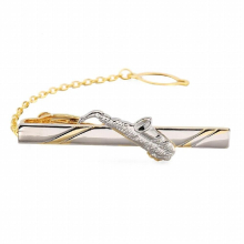 Mens Tie Clip Feathered music Airplane Beard Horse Shape Tie Bar Clasp Pin Set for Regular Ties Necktie Tie Clips
