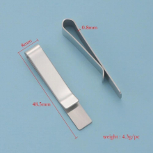 Fnixtar 10pcs Stainless Steel Mirror Polish Tie Clip Brushed Money Clip Cash Clamp Portable Party Business Accessories