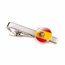Europe Countries National Flag Tie Clips Men Metal Tie Bar Clip Spain Poland Flag Pins