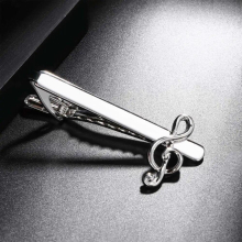 Men Tie Clip Treble Clef Piano Score Tie Clip Musical Note Tie Clip Cufflinks Business Tie Clip Necktie Clips