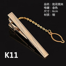 Goldren Tie Clip for Men Classic Meter Tie Clips Alloy Tie Bar Enamel Tie Collar Pin Crystal Business Corbata