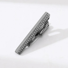 Mens Classic Tie Clip 4.5cm Short Silver Mirror Narrow Tie Special Personality Style Jewelry Accessory