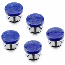 Tuxudo Shirts Studs Set for Men 5Pcs/Set Round Natural Sand Stone Studs High Gift for Wedding
