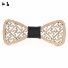 wooden Hollow out bow tie Distinctive bow tie for party wedding 1order=1PC size:12*5cm