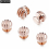 5 pcs Rose Cuff Button Metal Studs Button for Mens Wedding Shirt 3