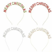 Merry Christmas Letter Headband Year Headdress Christmas Hair Accessories Female Romantic Retro Head Band Jewelry