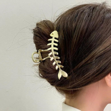 Creative Fish Bone Metal Hairpin Temperament Claw Clip Women Alloy Hair Accessories Summer