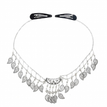 Bohemian Vintage Metal Leaf Tassel Head Chains Headbands for Women Female Tribal Indian Ethnic Party Hair Accessories