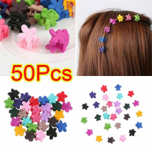 50 Pcs Mini Hair Clips Girls Children Kids Flower Hair Clip Bow Hair Claws Hairpins Headdress Ornaments Hair Accessories