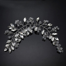 Crystal Beads Bridal Hair Flower Rhinestone Headband Prom Headdress Women Headpieces For Girls Wedding Hair Accessories