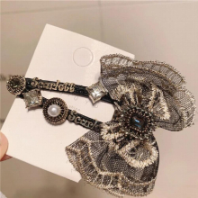 Retro Bow Edge Clip Niche Sense Personality Geometric Street Shot Ladies Temperament Hair Accessories