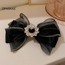 Hairpins Sweet Hair Accessories For Women Bow-knot Headwear Charming Web Celebrity Hair Clips Wedding Jewelry
