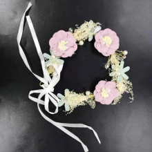 Bride Bohemian Flower Headband Wedding Floral Garland Summer Hair Band Ponytail Headbands Accessories TEN