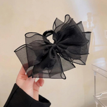 Big Tulle Big Bow Hair Claw Clips for Women Bowknot Hairpin Ponytail Clip Sweet Headdress Hair Accessorie