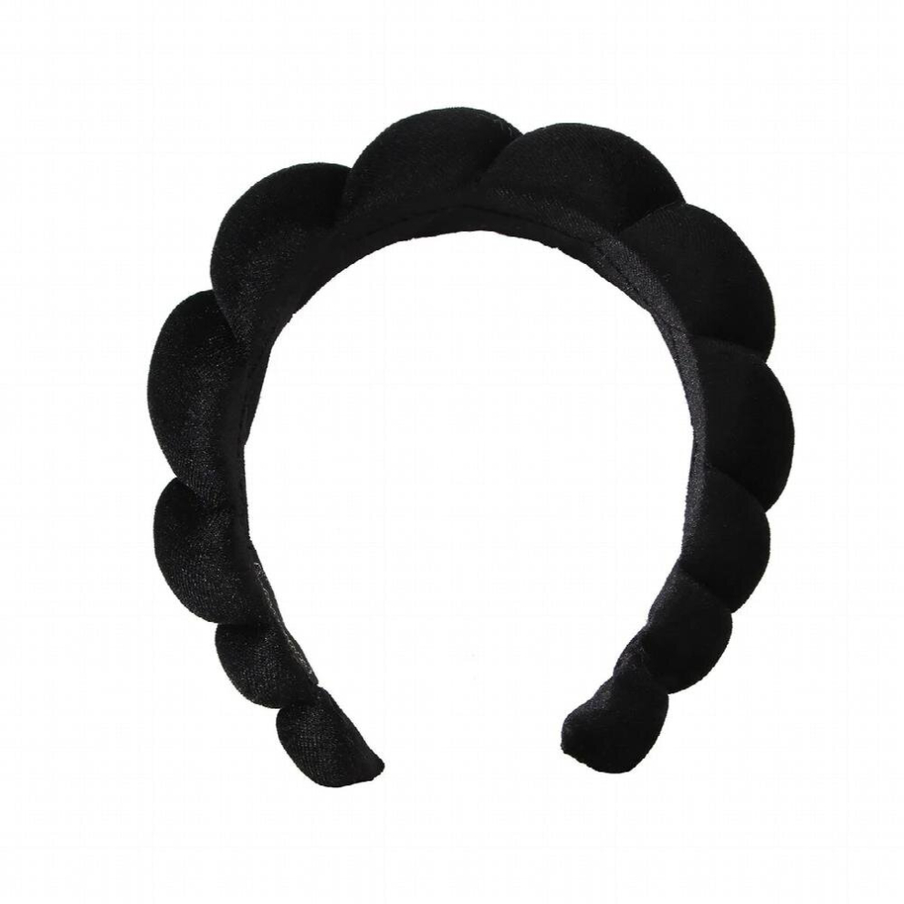 Women Pink Sponge Cloud Shape Hair Band Velvet Plastic Headband Hair Accessories Jewelry-image-OPC-PCWPF2F-NEW