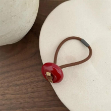 Temperament Geometric Circular Elastic Hair Rope High Resilience High Acetate Hair Accessoreis