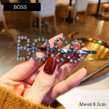 Gun Crystal Letter Hair Clips Pins Boys Girls Smile Hairpins For Women Punk Hair Barrettes Hair Accessories