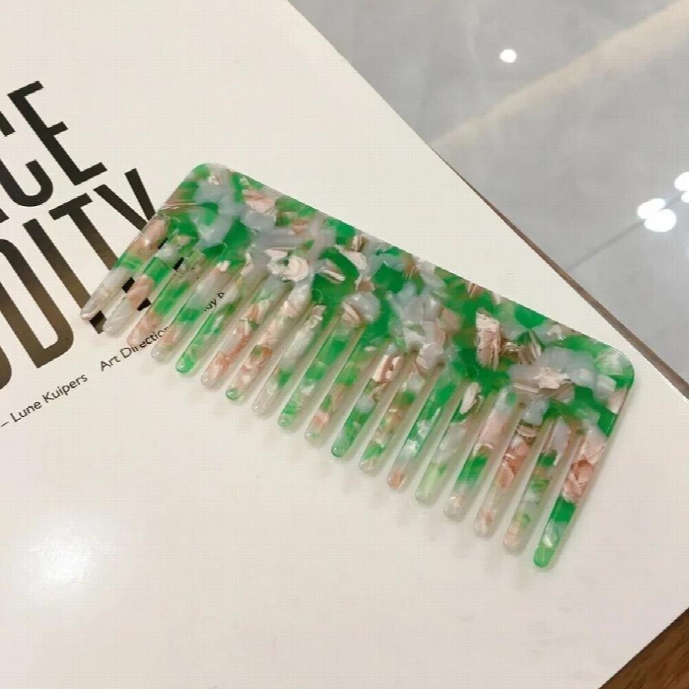 Hot Ins 11.6cm Rectangle Colorful Marble Acetate Hair Combs Hair Accessories