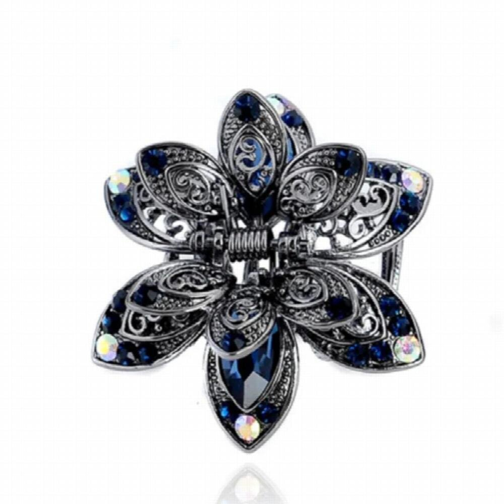 Big Flower Hair Clips Women Hair Jewelry Vintage Metal Crab Clip Hair Claws For Gilrs Wedding Hair Accessories-image-OPC-PCWPDCX-NEW