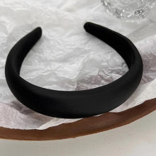 Spring and Summer Monochrome Wide Hair Band Girls Retro Elastic Hair Band Thickened Hair Band Womens Hair Accessories