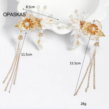 Women Hair Clips Flower Style Hairpin Retro Element Headdress Fairy Tale Crystal Tassel Classical Hair Accessory Vl