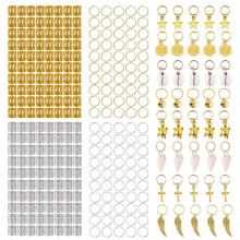 305 Pcs Alloy Hair Jewelry Braids Shell Metal Pendant Decoration Accessory Set for Women Girls