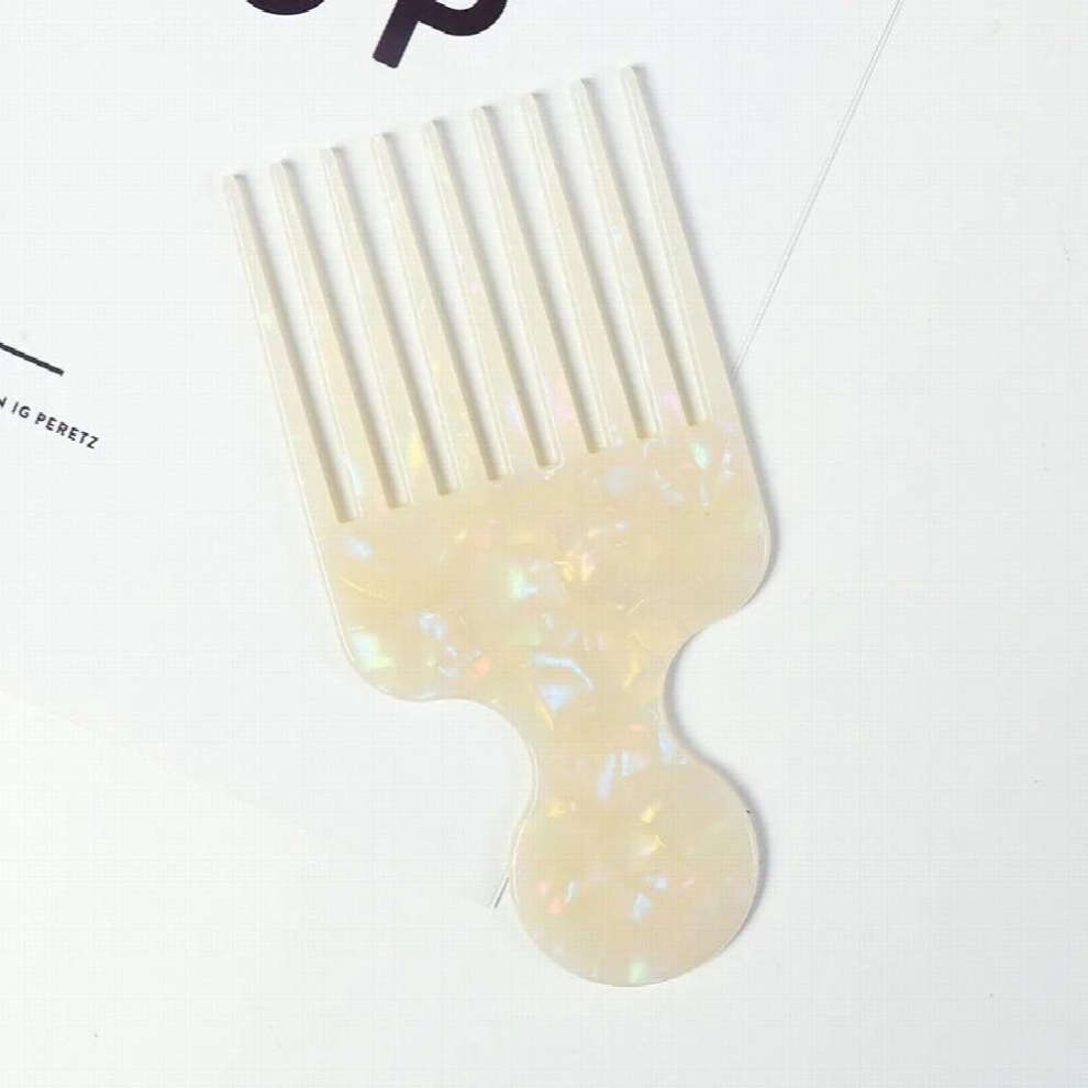 European And American Leopard Print Acetic Acid Sheet Hair Comb Marbling Round Handle Comb Anti Static Hair Comb