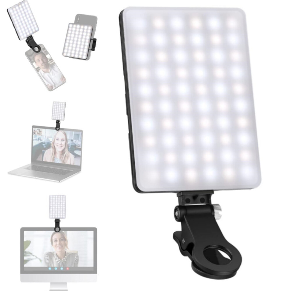60 LED Selfie Fill Light with Clip USB Rechargeable Dimmable For Mobile Phone/Tablet/Laptop 