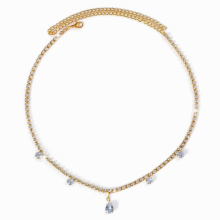 Stonefans Bohemia Rhinestone Head Chain Forehead Pendant Headpiece Wedding Headband Crystal Hair Chain Headdress Bridal Jewelry