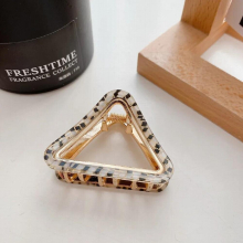 Retro Middle Triangle Hollow Hair Clip Claw For Woman Unique Acetate Hair Accessories