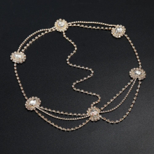 Hairbands Frontlet Chians For Women Multi-layer Siample Rhinestone Headbands Wedding Hair Accessories Bridal Jewelry