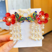 Colorful Persimmon Hair Clip Baby Girl Hair Clips HairpinTraditional Headdress Hair clip