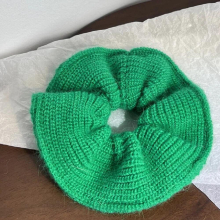 Soft Wool Hair Scrunchie for Women Solid Knitted Hair Rope Hairband Autumn Winter Hair Accessories Scrunchy